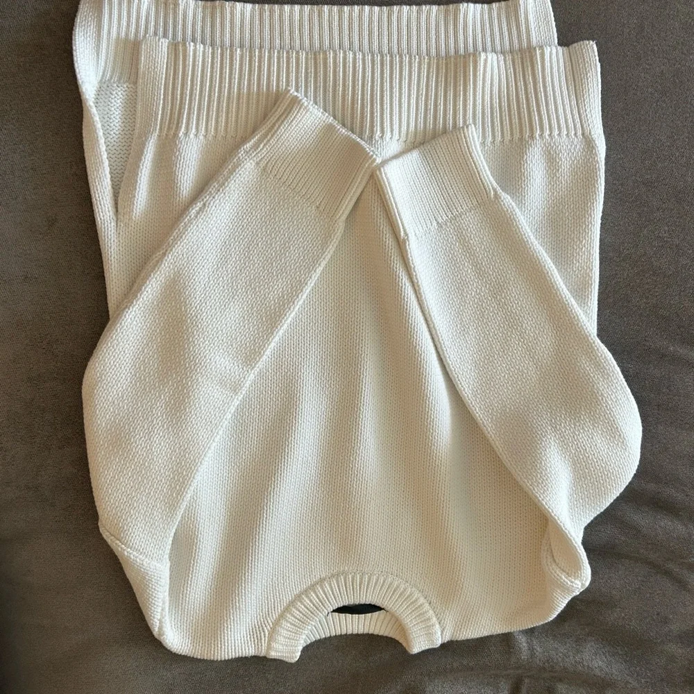 Jenni Kayne Cream Knit Crewneck Sweater